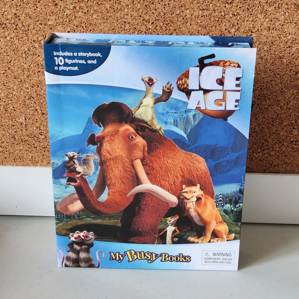 ICE AGE My Busy Books Storybook +10 Figurines NWT Gift
